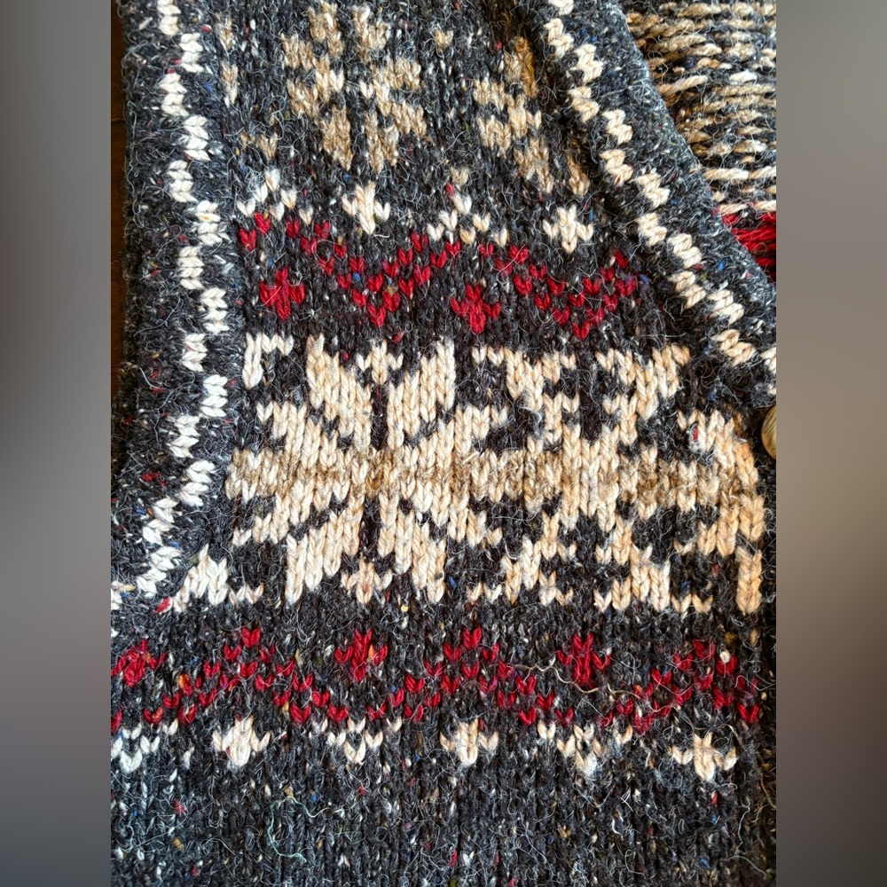 St. John's Bay Gray Wool Blend Chunky Knit - XL - Granola, Hippie, Natural - Picture 4 of 11